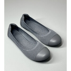 Frank Mully Ballet Flats Size 7 Gray Knit Cap Round Toe Slip On Flexible